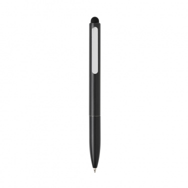 Logotrade promotional giveaway image of: Kymi RCS certified recycled aluminium pen with stylus