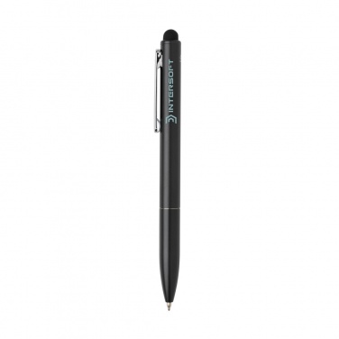 Logo trade promotional products picture of: Kymi RCS certified recycled aluminium pen with stylus