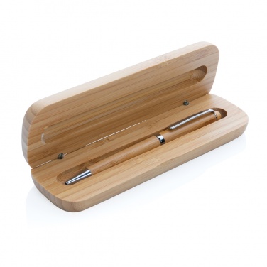 Logo trade business gift photo of: Bamboo pen in box