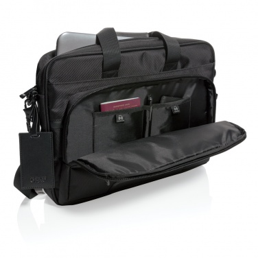 Logotrade promotional merchandise photo of: Swiss Peak RPET Voyager RFID 15.6" laptop bag