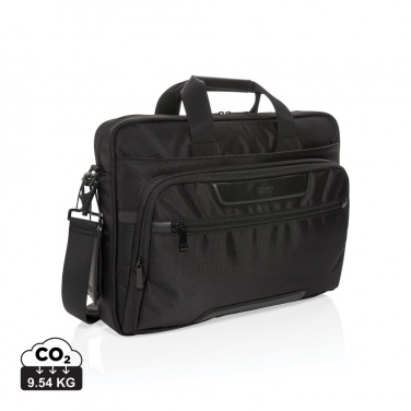 Logo trade promotional items image of: Swiss Peak RPET Voyager RFID 15.6" laptop bag