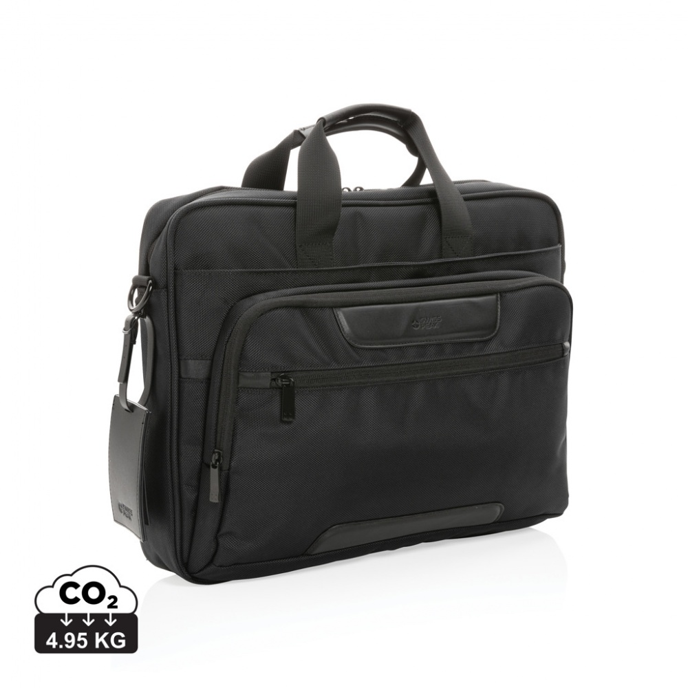 Logo trade corporate gifts image of: Swiss Peak AWARE™ RPET Voyager 15.6" laptop bag