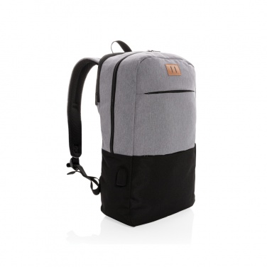 Logotrade promotional gift picture of: Modern 15.6" USB & RFID laptop backpack PVC free