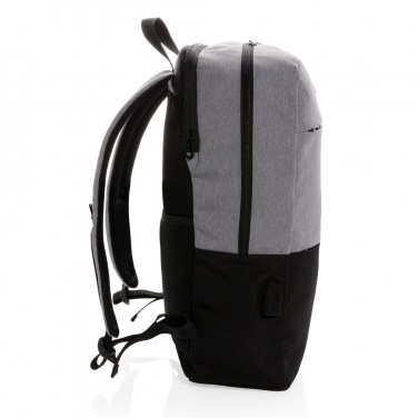 Logo trade advertising products image of: Modern 15.6" USB & RFID laptop backpack PVC free