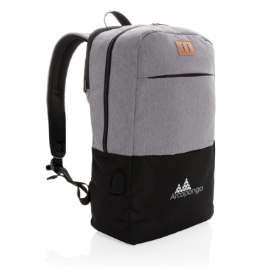 Logotrade promotional gift image of: Modern 15.6" USB & RFID laptop backpack PVC free