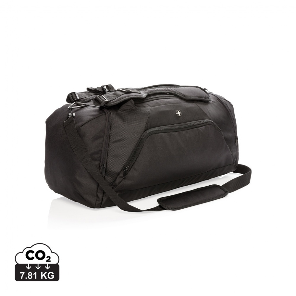 Logotrade promotional product picture of: Swiss Peak RFID sports duffel & backpack