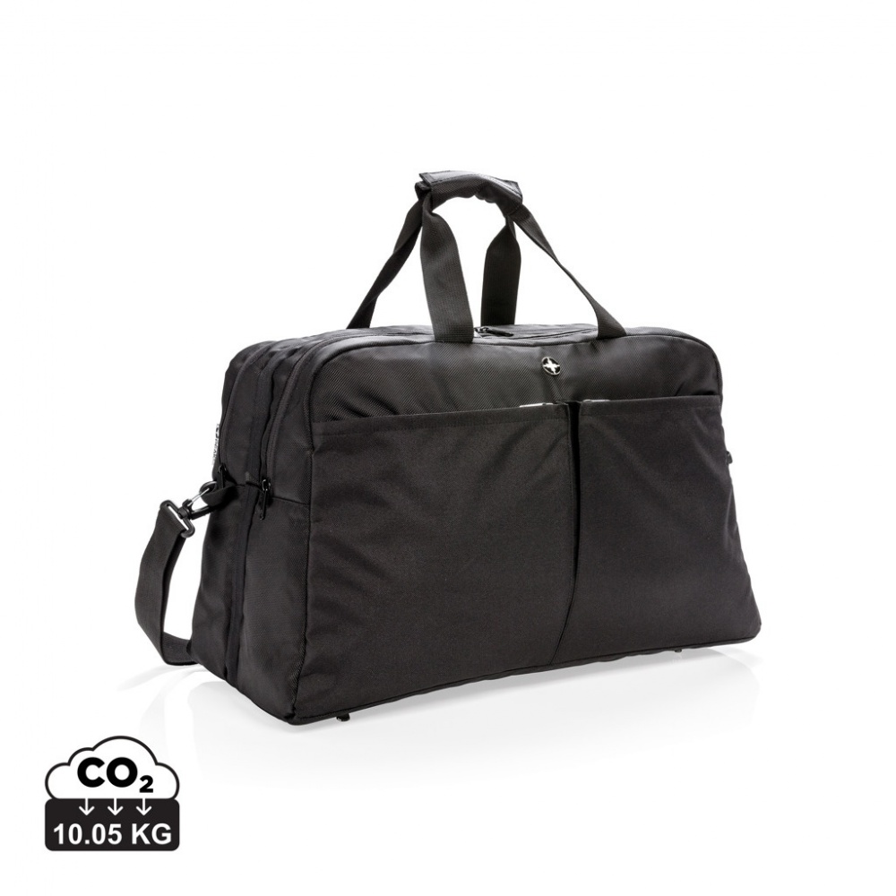 Logo trade promotional gift photo of: Swiss Peak RFID duffle with suitcase opening