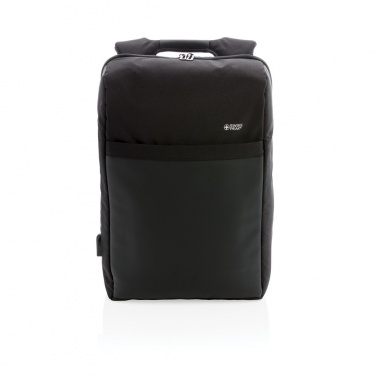 Logotrade corporate gift picture of: Swiss Peak 15" anti-theft RFID & USB backpack PVC free