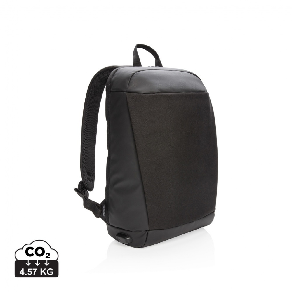 Logotrade promotional giveaway image of: Madrid anti-theft RFID USB laptop backpack PVC free