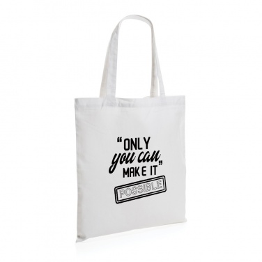 Logo trade corporate gift photo of: Impact AWARE™ Recycled cotton tote 145g