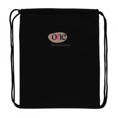 Logo trade advertising products picture of: Impact AWARE™ recycled cotton drawstring backpack 145g