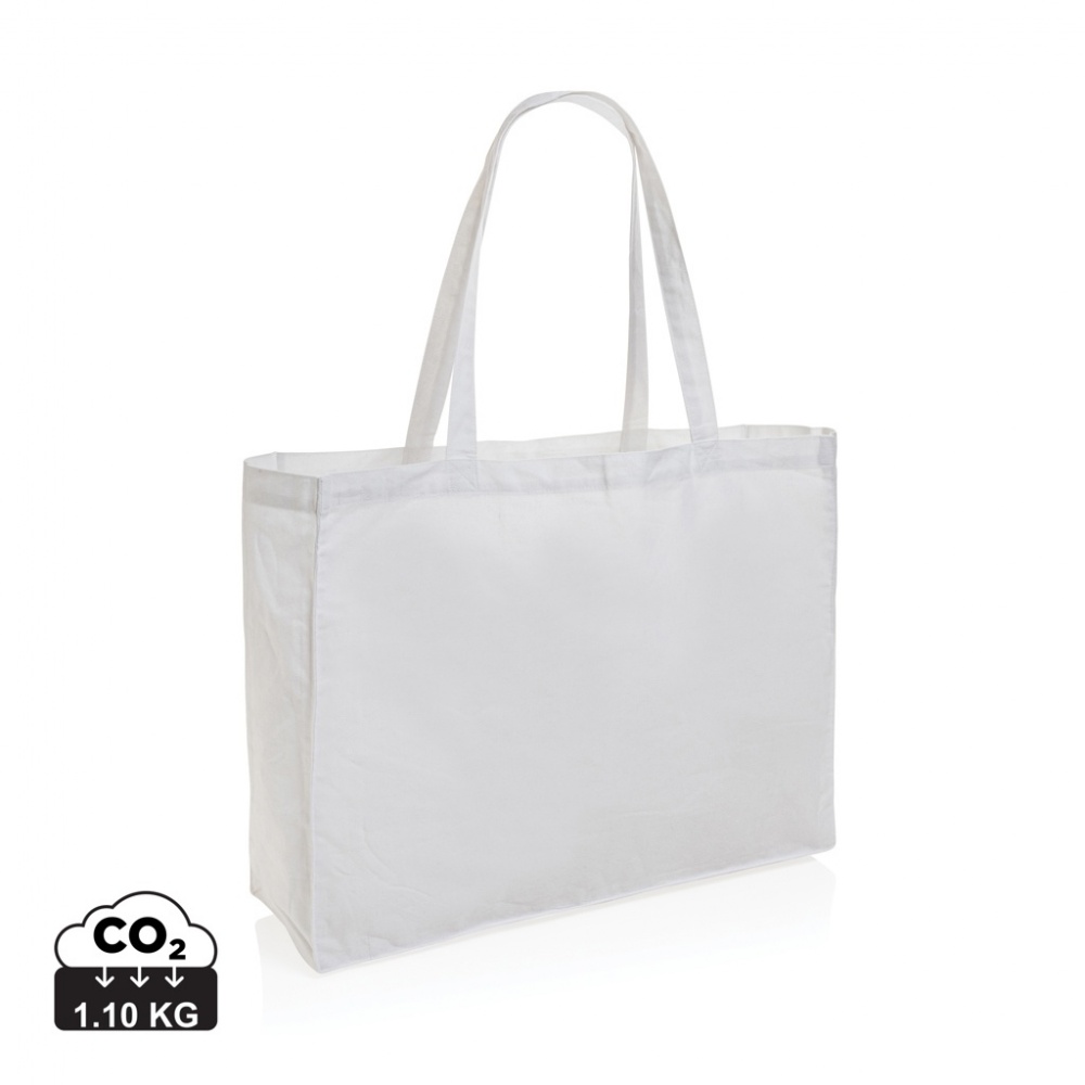 Logo trade corporate gifts picture of: Impact AWARE™ Recycled cotton shopper 145g