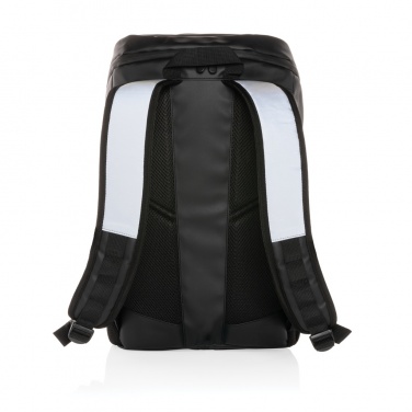 Logo trade promotional items image of: PU high visibility easy access 15.6" laptop backpack