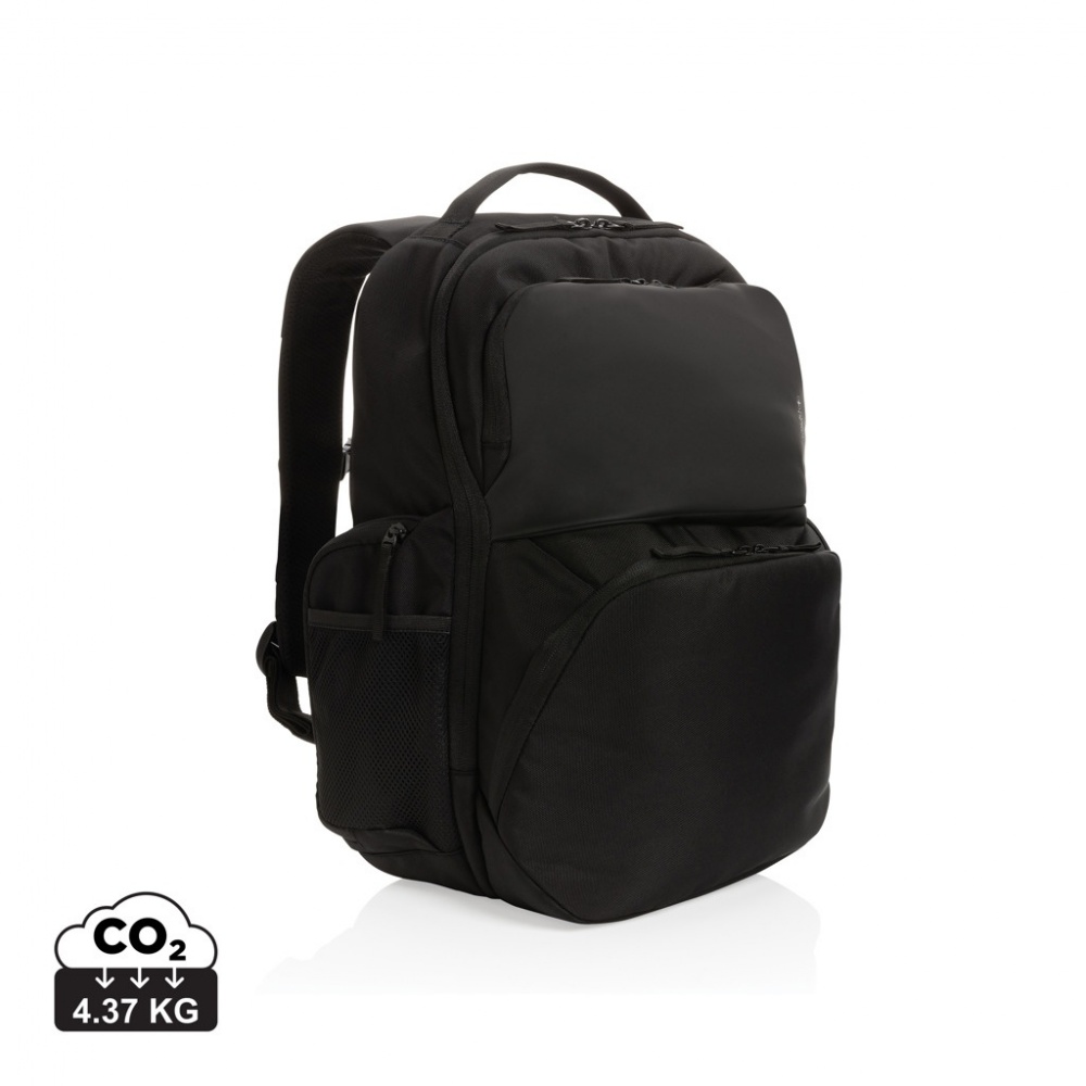 Logo trade corporate gifts image of: Swiss Peak AWARE™ RPET 15.6 inch commuter backpack