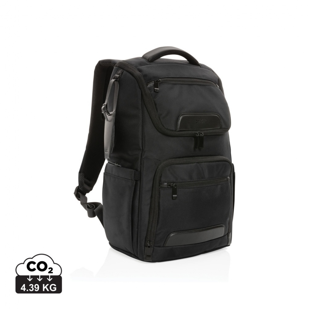 Logotrade corporate gift picture of: Swiss Peak AWARE™ RPET Voyager 15.6" laptop backpack