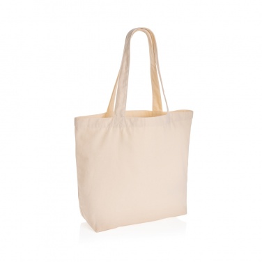 Logo trade promotional gift photo of: Impact Aware™ 240 gsm rcanvas shopper w/pocket undyed