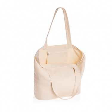 Logo trade promotional product photo of: Impact Aware™ 240 gsm rcanvas shopper w/pocket undyed