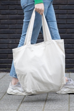 Logo trade promotional gifts picture of: Impact Aware™ 240 gsm rcanvas shopper w/pocket undyed