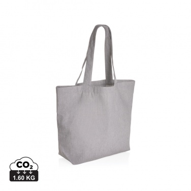 Logo trade promotional giveaways image of: Impact Aware™ 240 gsm rcanvas shopper w/pocket undyed