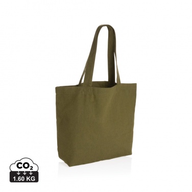 Logo trade advertising products image of: Impact Aware™ 240 gsm rcanvas shopper w/pocket undyed