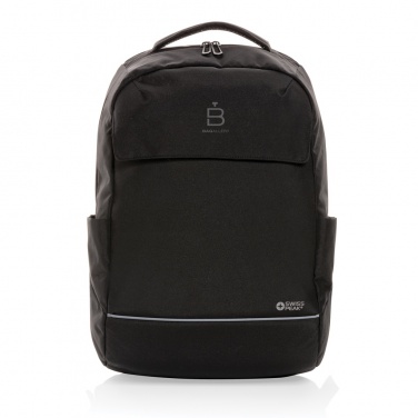 Logo trade promotional merchandise photo of: Swiss Peak Brooke AWARE™ RPET daily 15.6" laptop backpack