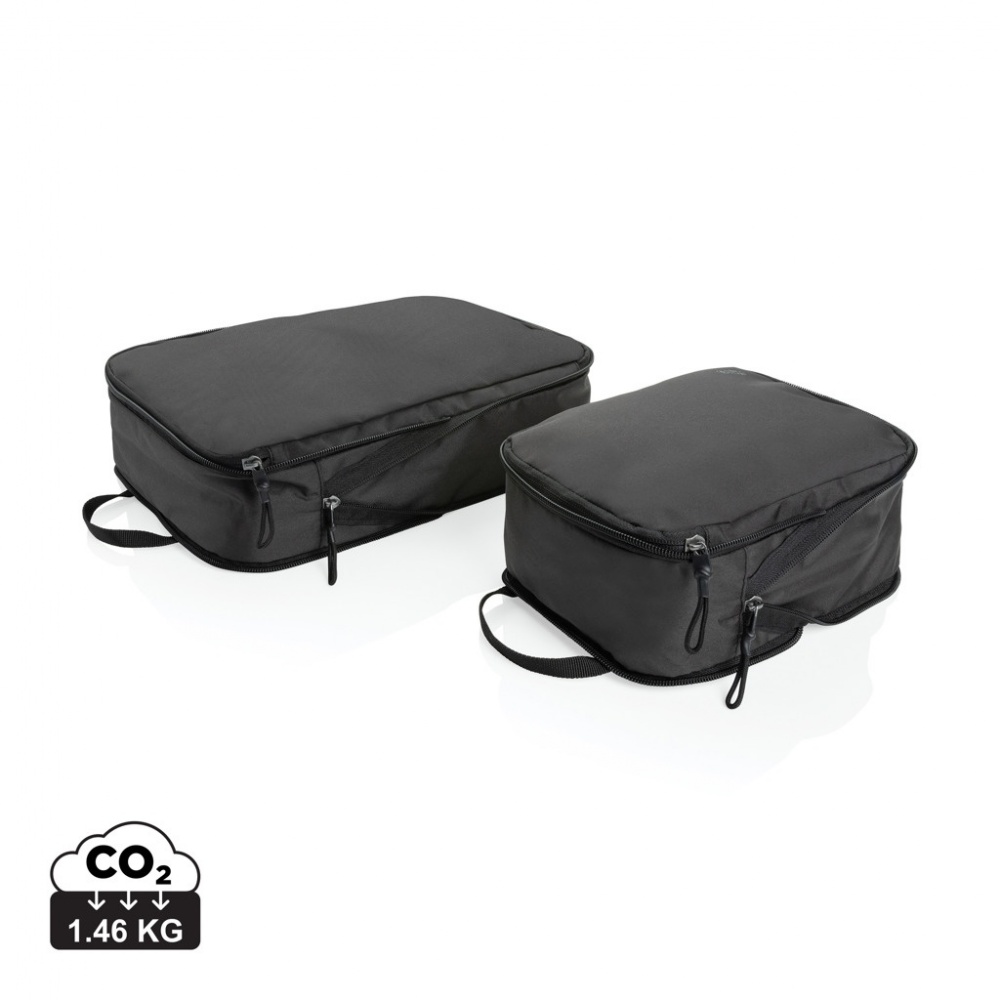 Logo trade corporate gifts picture of: Swiss Peak Ridge AWARE™ RPET compression travel cubes 2pc