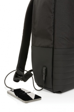 Logo trade corporate gifts image of: Swiss Peak AWARE™ RFID anti-theft 15.6'' laptop backpack