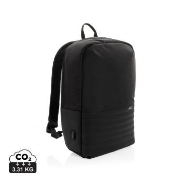 Logo trade corporate gifts picture of: Swiss Peak AWARE™ RFID anti-theft 15.6'' laptop backpack