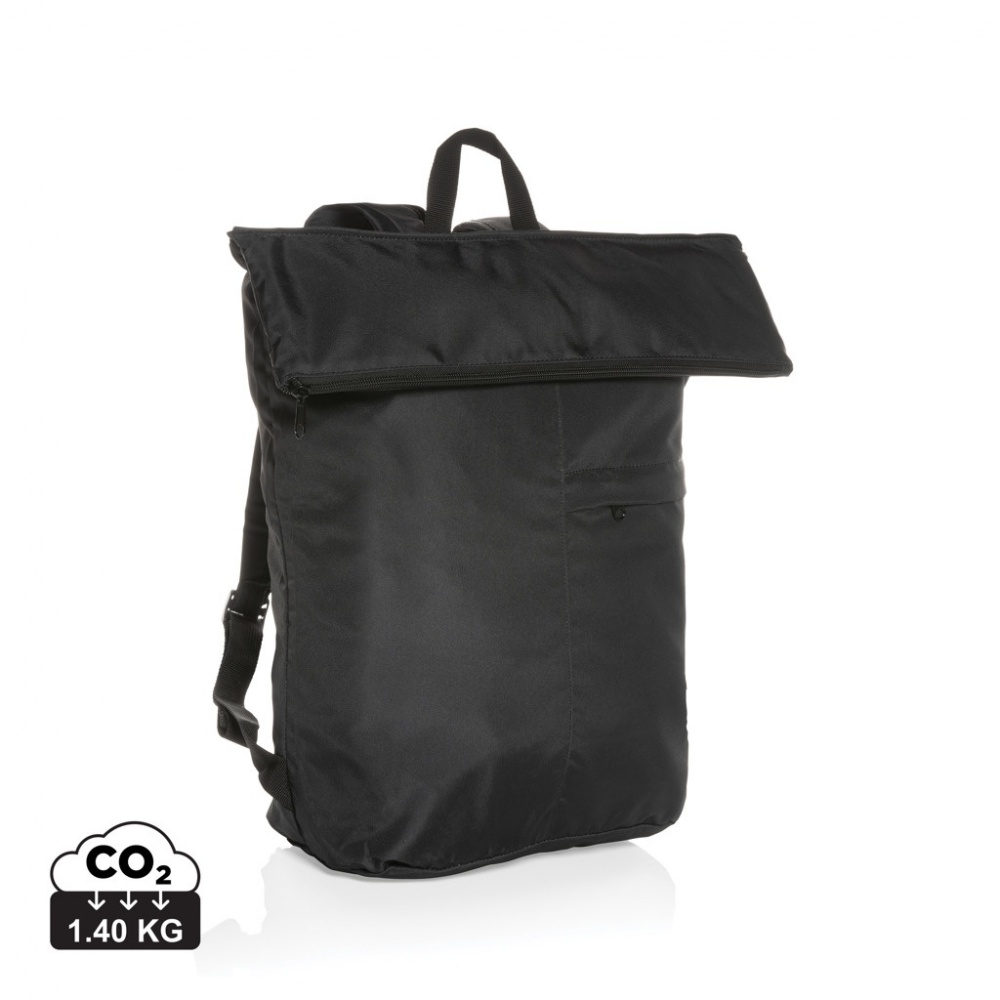 Logo trade business gift photo of: Dillon AWARE™ RPET lightweight foldable backpack