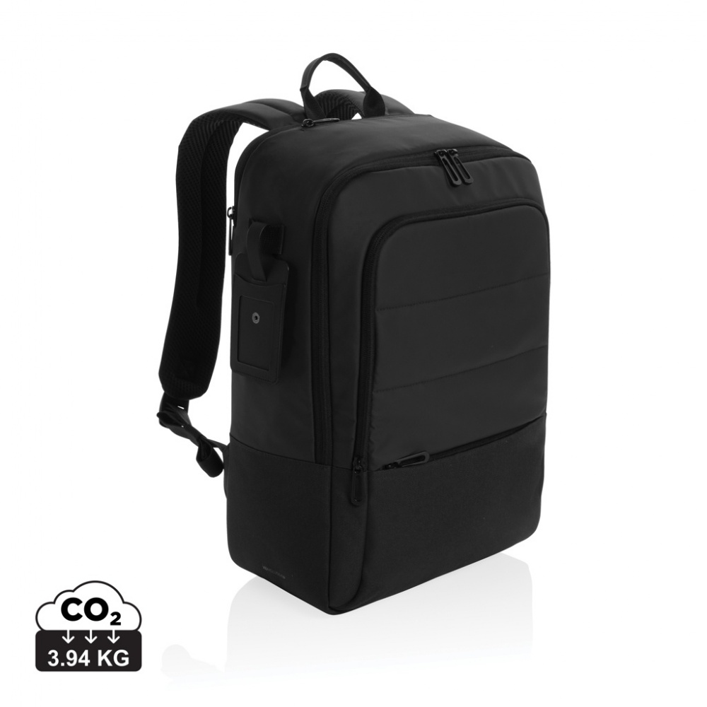 Logo trade promotional giveaway photo of: Armond AWARE™ RPET 15.6 inch deluxe laptop backpack