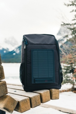 Logo trade promotional items picture of: Pedro AWARE™ RPET deluxe backpack with 5W solar panel