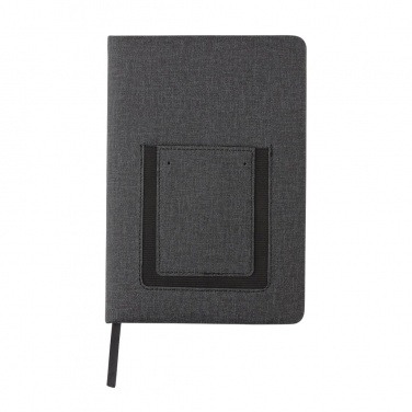 Logotrade promotional item image of: Deluxe A5 Notebook with phone pocket