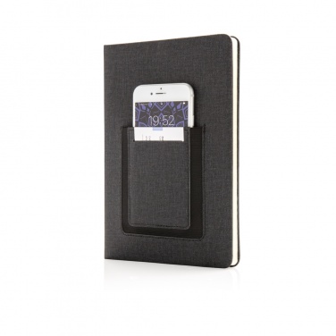 Logotrade promotional merchandise picture of: Deluxe A5 Notebook with phone pocket