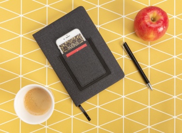 Logo trade corporate gifts picture of: Deluxe A5 Notebook with phone pocket