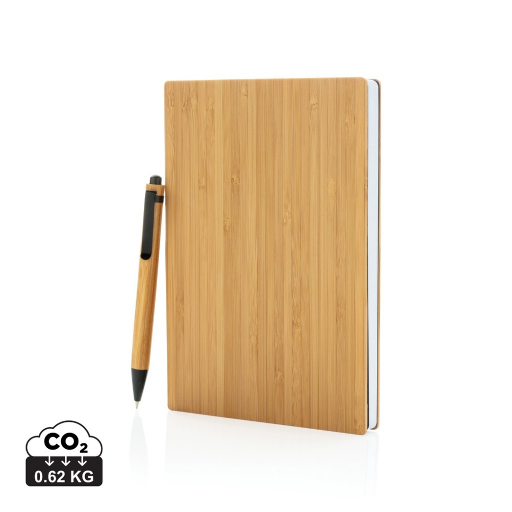 Logotrade promotional giveaways photo of: A5 Bamboo notebook & pen set