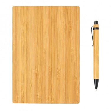 Logotrade promotional item picture of: A5 Bamboo notebook & pen set