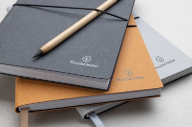 Logotrade corporate gift image of: A5 recycled leather notebook