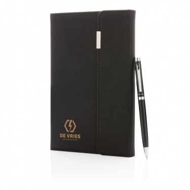 Logotrade promotional giveaway picture of: Swiss Peak deluxe A5 notebook and pen set