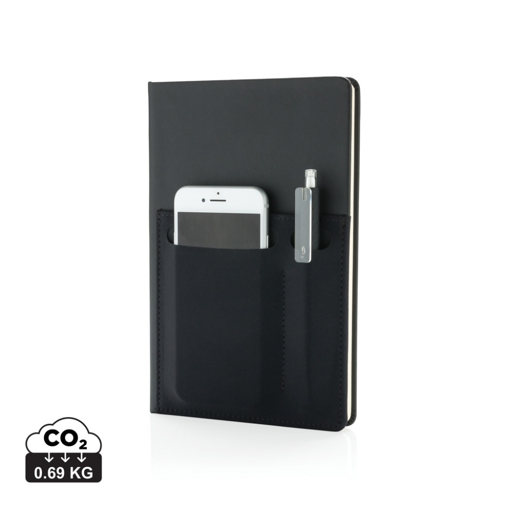 Logo trade corporate gifts image of: A5 Deluxe notebook with smart pockets