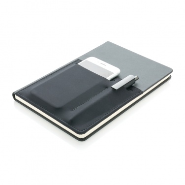 Logo trade business gifts image of: A5 Deluxe notebook with smart pockets