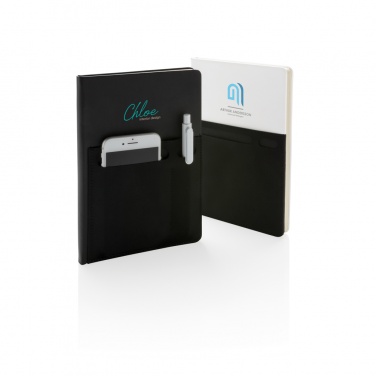 Logo trade promotional products picture of: A5 Deluxe notebook with smart pockets