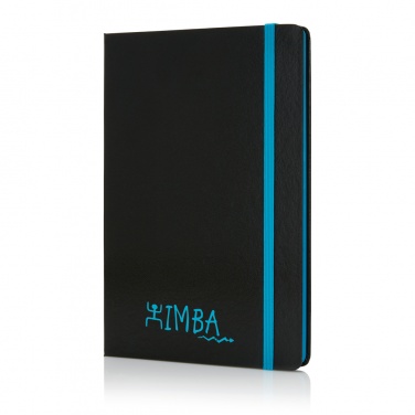 Logotrade advertising product picture of: Deluxe hardcover A5 notebook with coloured side