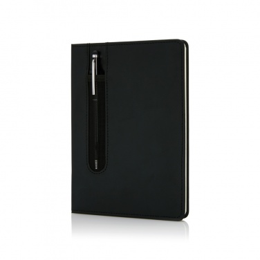 Logo trade promotional items picture of: Standard hardcover PU A5 notebook with stylus pen