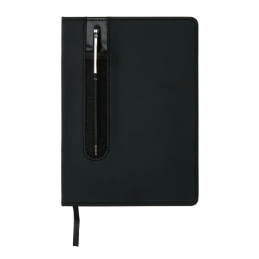 Logo trade promotional giveaway photo of: Standard hardcover PU A5 notebook with stylus pen