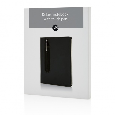 Logo trade promotional products picture of: Standard hardcover PU A5 notebook with stylus pen