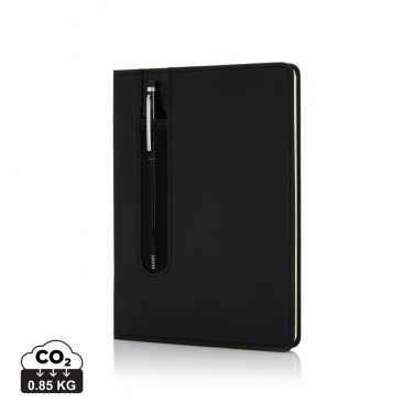 Logotrade promotional item picture of: Standard hardcover PU A5 notebook with stylus pen