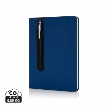 Logo trade corporate gifts picture of: Standard hardcover PU A5 notebook with stylus pen