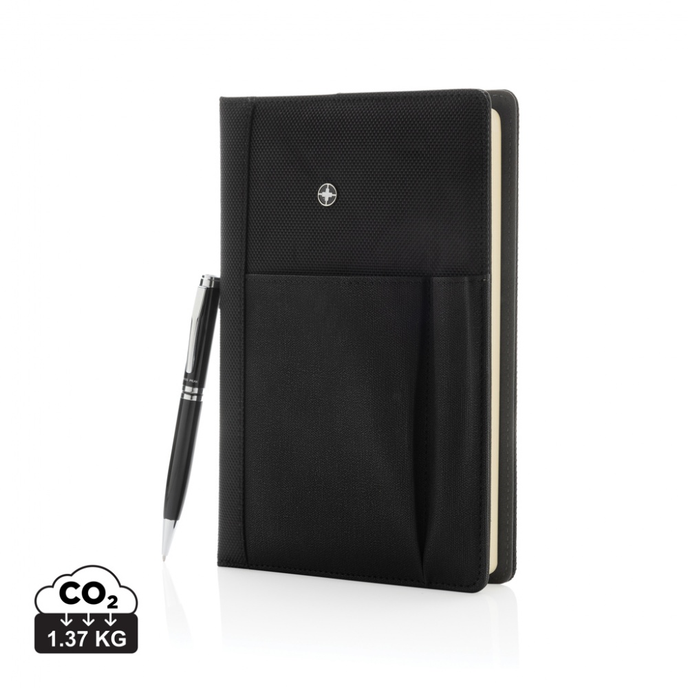 Logotrade promotional gift image of: Refillable notebook and pen set