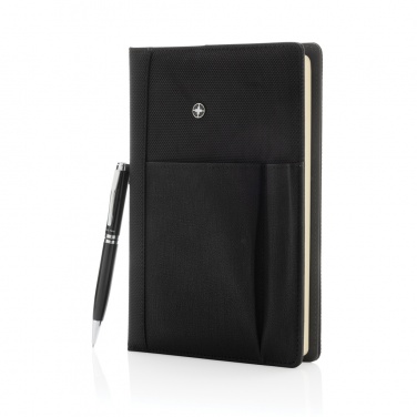 Logo trade promotional products picture of: Refillable notebook and pen set