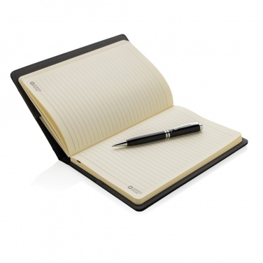 Logo trade advertising products image of: Refillable notebook and pen set